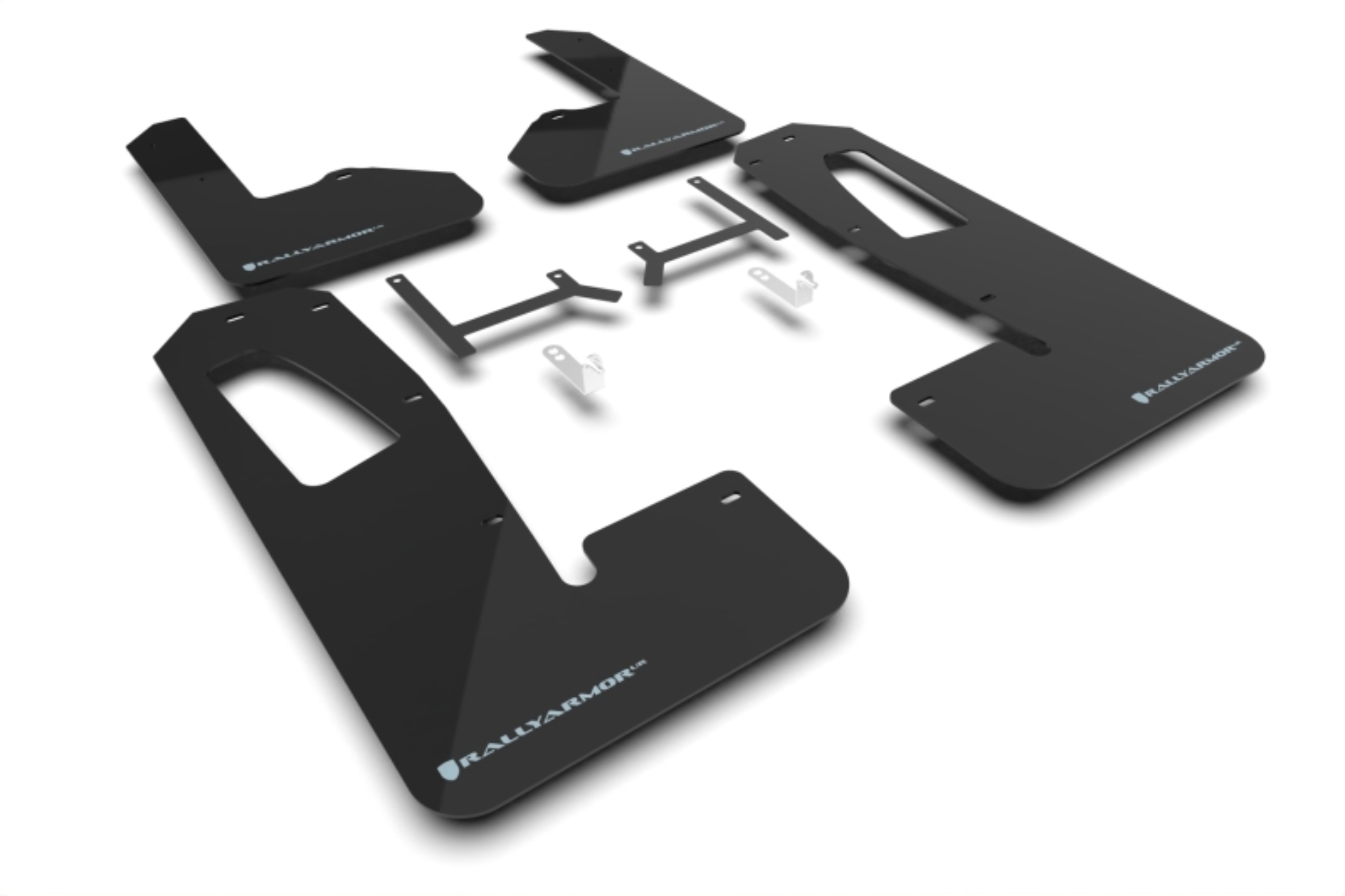 Picture of Rally Armor RAL UR Blk Flap/Blue Logo Mud Flaps - MF108-UR-BLK-ABL