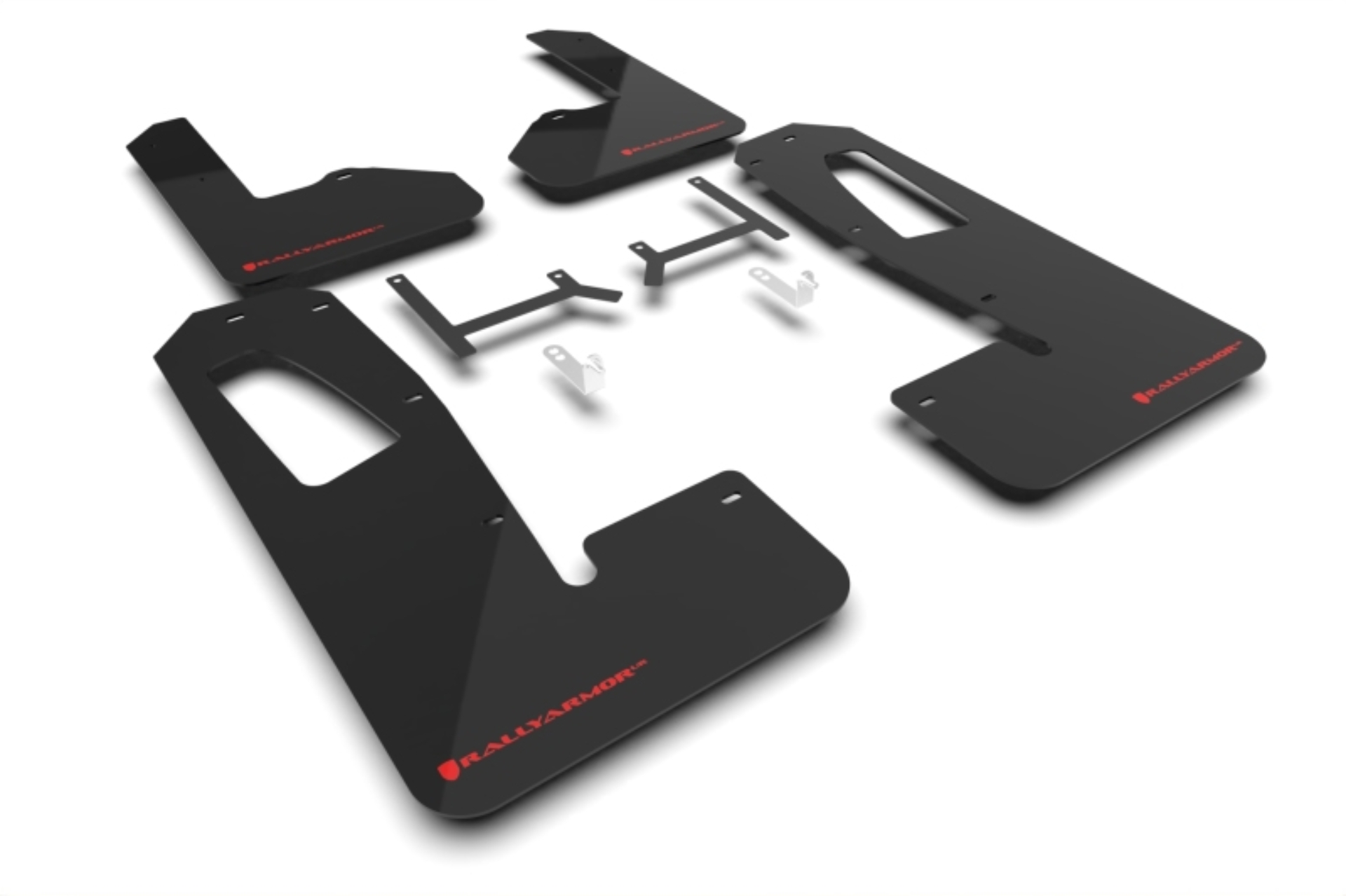 Picture of Rally Armor RAL UR Blk Flap/Rd Logo Mud Flaps - MF108-UR-BLK-RD