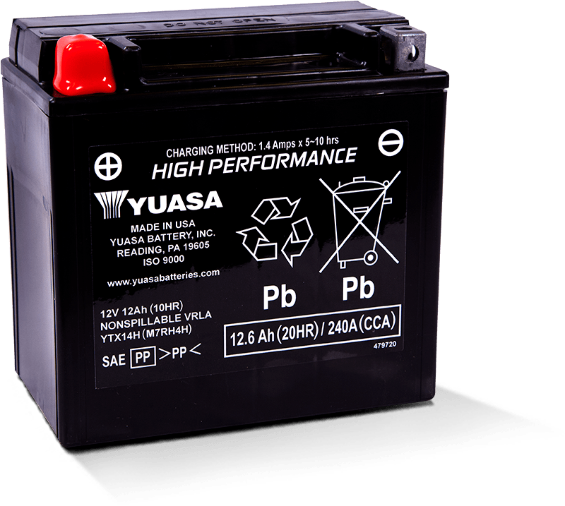 Picture of Yuasa Battery YSA Maintenance Free Battery Batteries - YUAM7RH4H