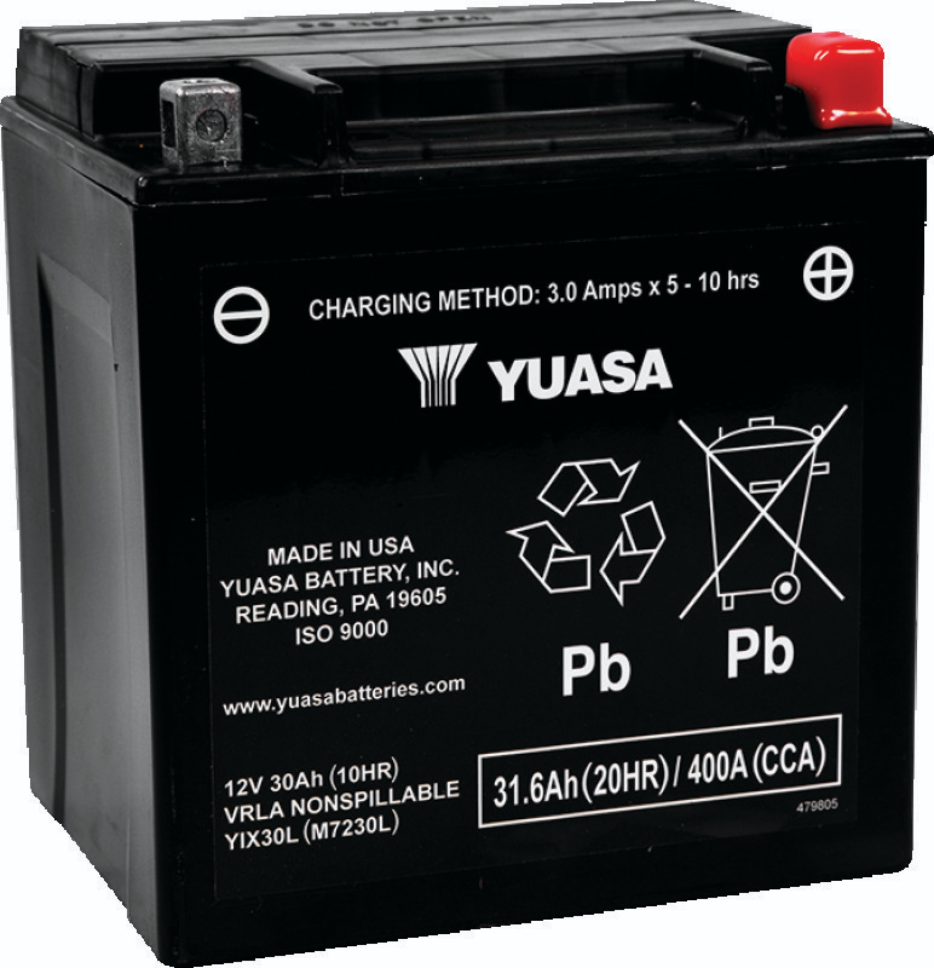 Picture of Yuasa Battery YSA Maintenance Free Battery Batteries - YUAM7230L