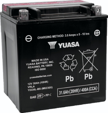 Picture of Yuasa Battery YSA Maintenance Free Battery Batteries - YUAM6230XPW