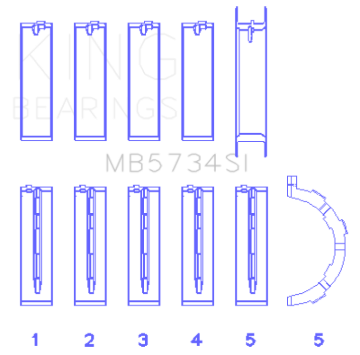 Picture of King Engine Bearings KING Main Bearings - MB5734SI0.5