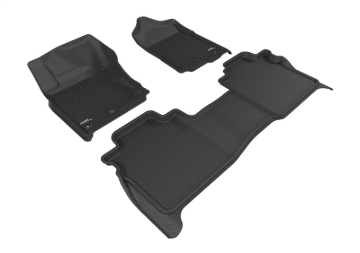 Picture of 3D MAXpider 2016-2019 Nissan Titan Crew Cab Kagu 1st & 2nd Row Floormats - Black