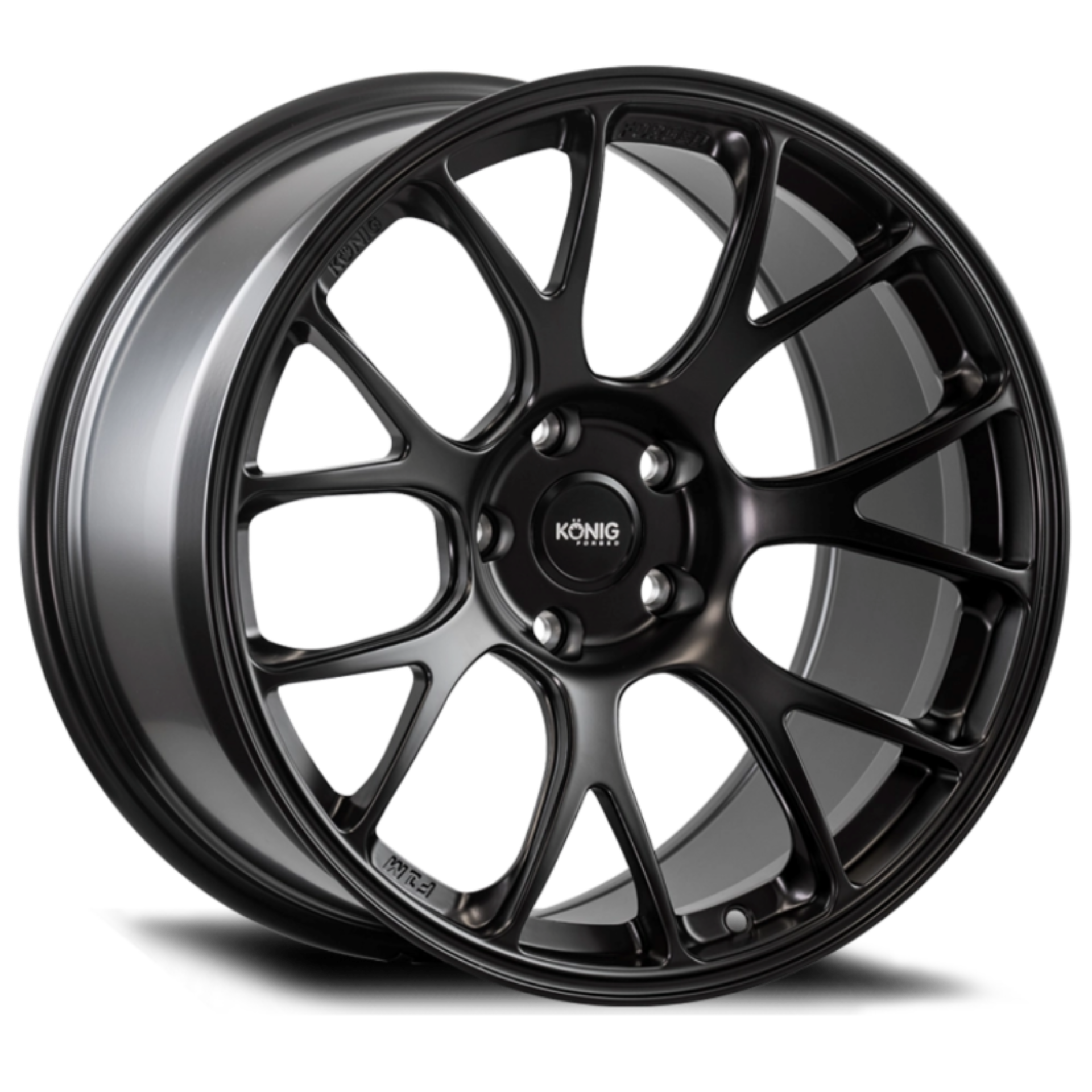 Picture of Konig Forged F1M 18X9.5 5X114.3 ET25 Satin Black Knurled Bead