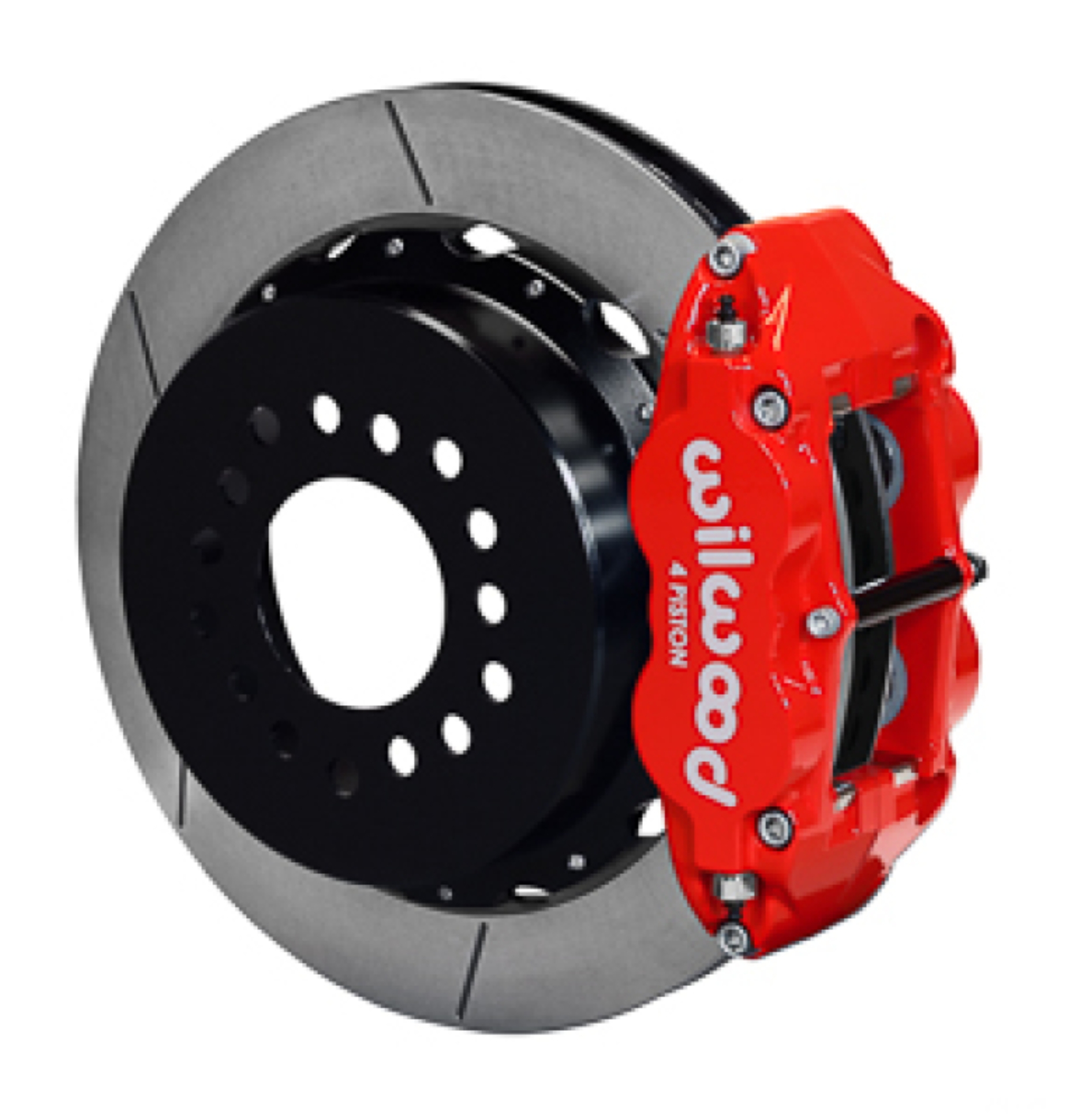 Picture of Wilwood Narrow Superlite 4R Rear Kit 12.88in GT Vented Rotors Red G-Body W/ 2.62in Axle Offset