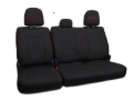 Picture of PRP 12-14 Ford Raptor Rear Bench Seat Covers - Black w/ Red Stitch