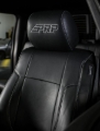 Picture of PRP 12-14 Ford Raptor Front Seat Covers (Pair) - Black w Silver Stitch