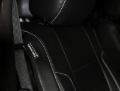 Picture of PRP 12-14 Ford Raptor Front Seat Covers (Pair) - Black w Silver Stitch