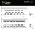 Picture of Diode Dynamics Prinsu/Sherpa Roof Racks- SS5 6-Pod CrossLink Mounting Kit - Pro Yellow Driving