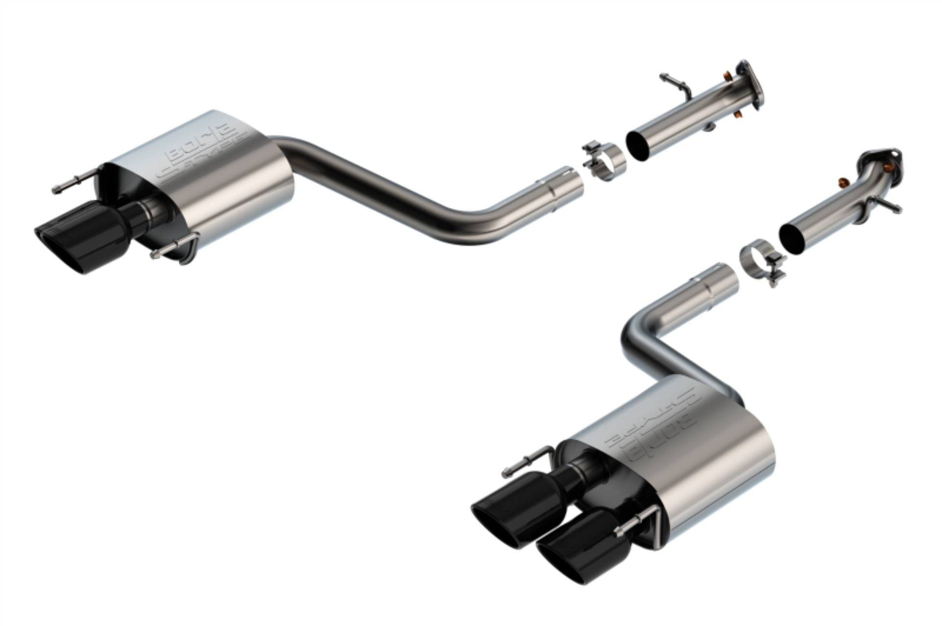 Picture of Borla 15-24 Lexus RC F Axle-Back Exhaust System S-Type - Black Chrome