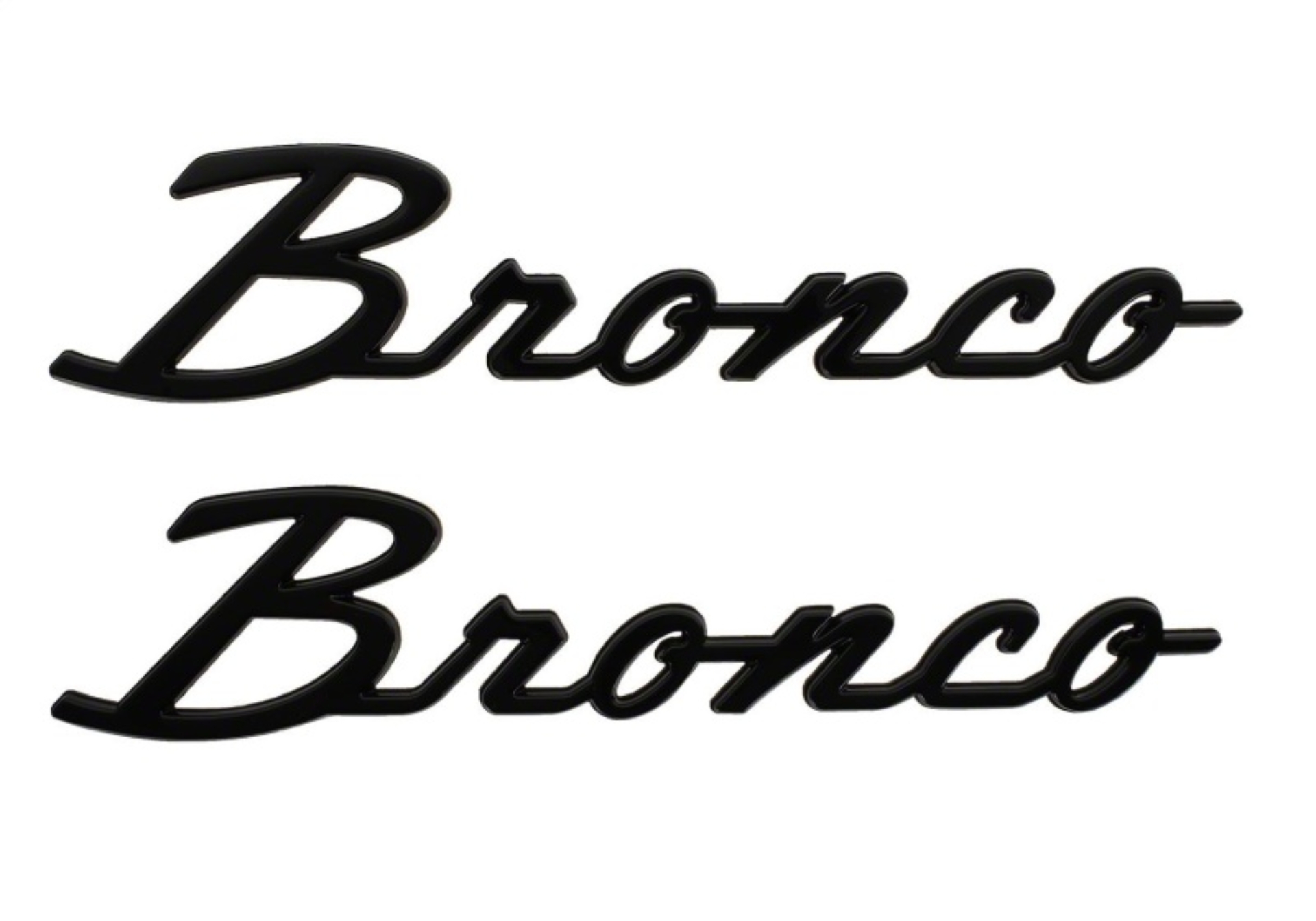 Picture of Ford Racing 21-24 Bronco Classic Script Fender Badge Kit - Gloss Black