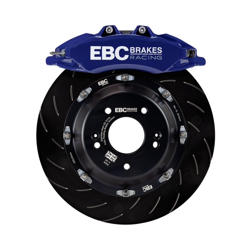 Picture of EBC Racing 07-13 BMW M3 (E90/E92/E82) Blue Apollo-6 Calipers 380mm Rotors Front Big Brake Kit