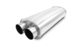 Picture of Vibrant Streetpower Oval Muffler 3.0in Dual Inlet/Outlet 18in Body Length