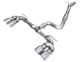 Picture of AWE Tuning MK8 Volkswagen Golf R 3in Track Edition Quad Exhaust - Chrome Silver Tips