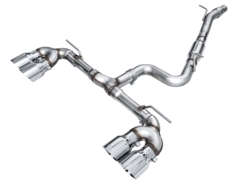 Picture of AWE Tuning MK8 Volkswagen Golf R 3in Track Edition Quad Exhaust - Chrome Silver Tips