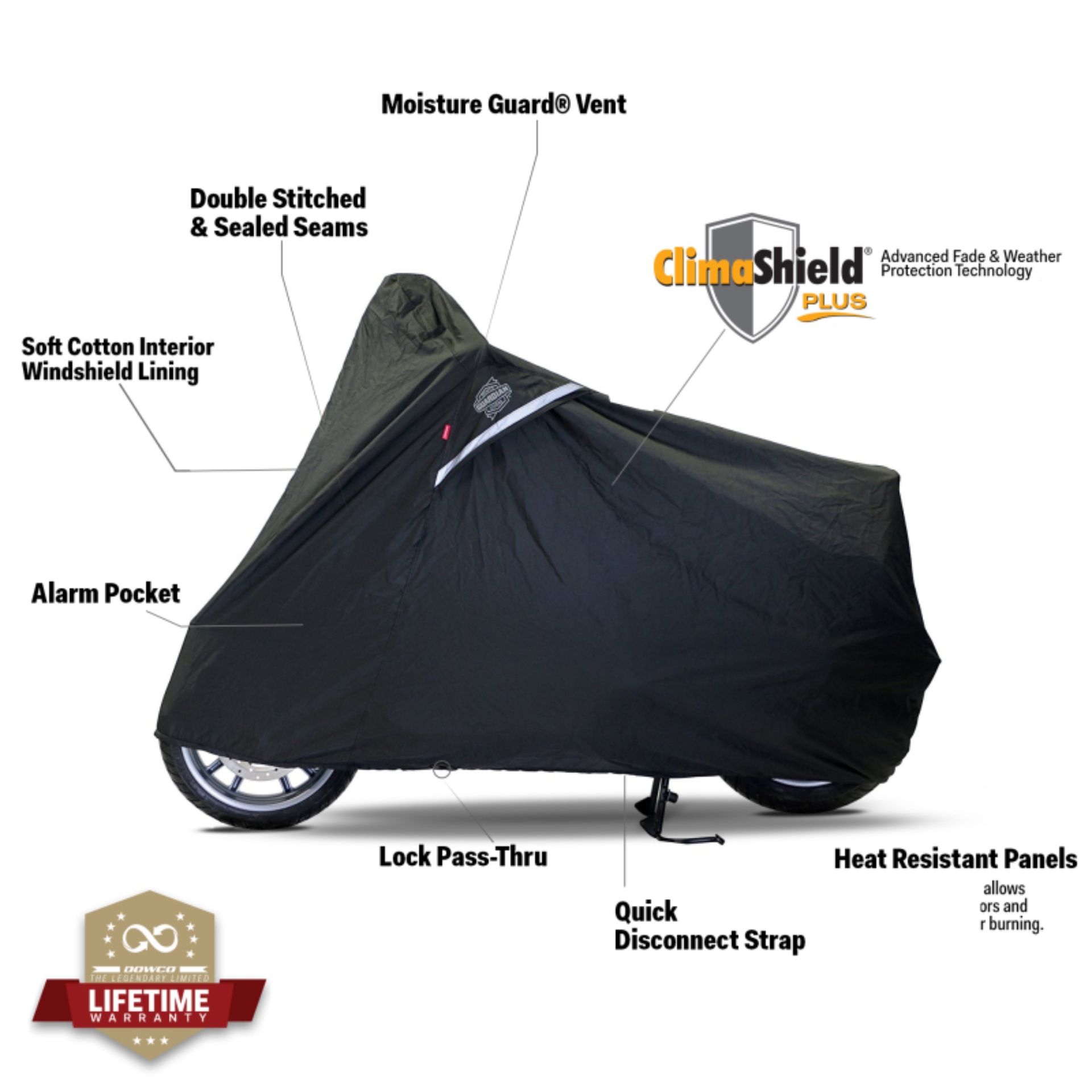 Picture of Dowco Scooter WeatherAll Plus Cover Black - Large