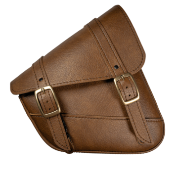 Picture of Willie & Max HD Sportsters, Custom Hard Tails Brass Monkey Swingarm Bag Dual Shock - Warm Brown