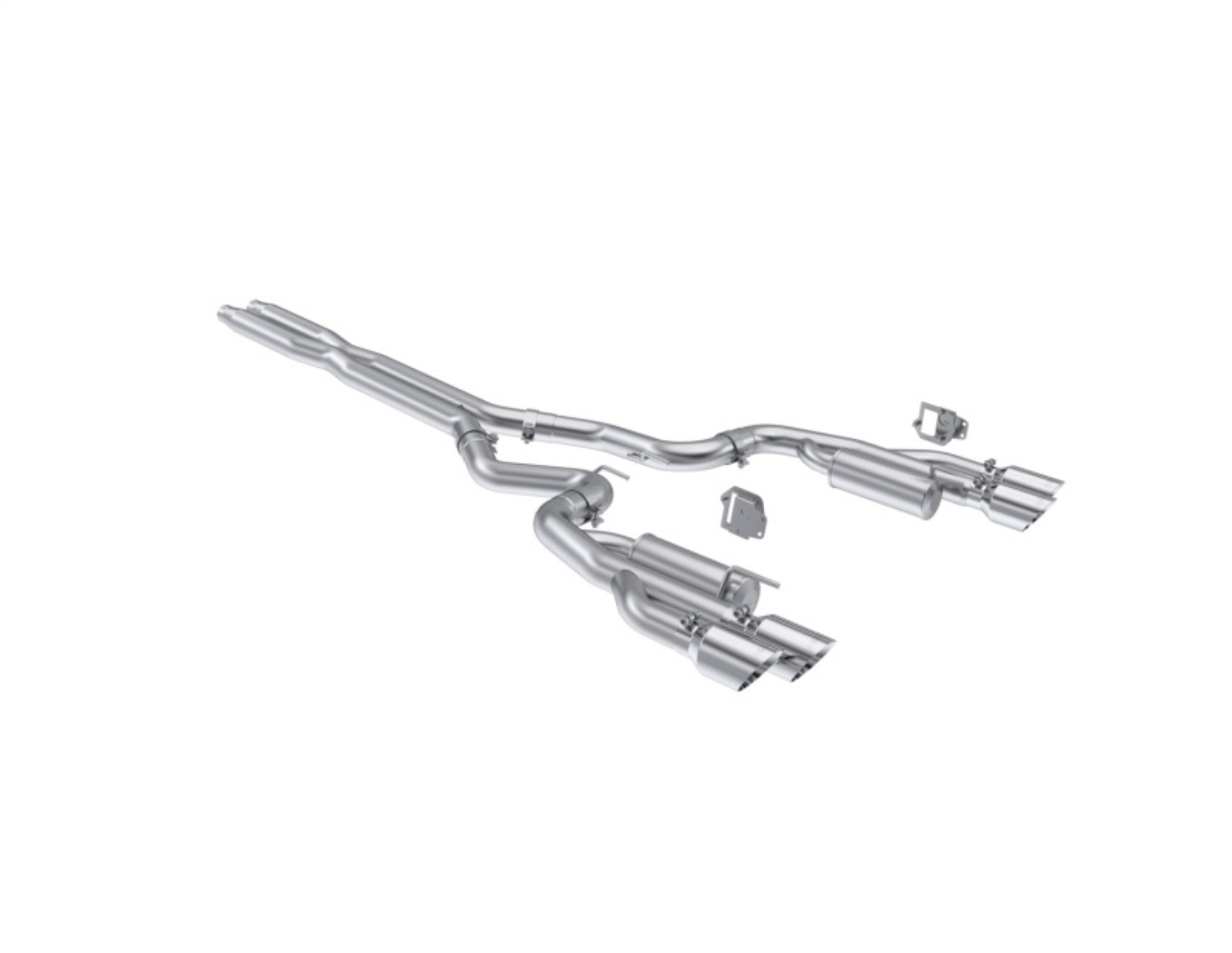 Picture of MBRP 2024+ Ford Mustang 5.0L T304 SS 3in Cat-Back Dual Split Exhaust w/ Quad Tips (Valve Delete)
