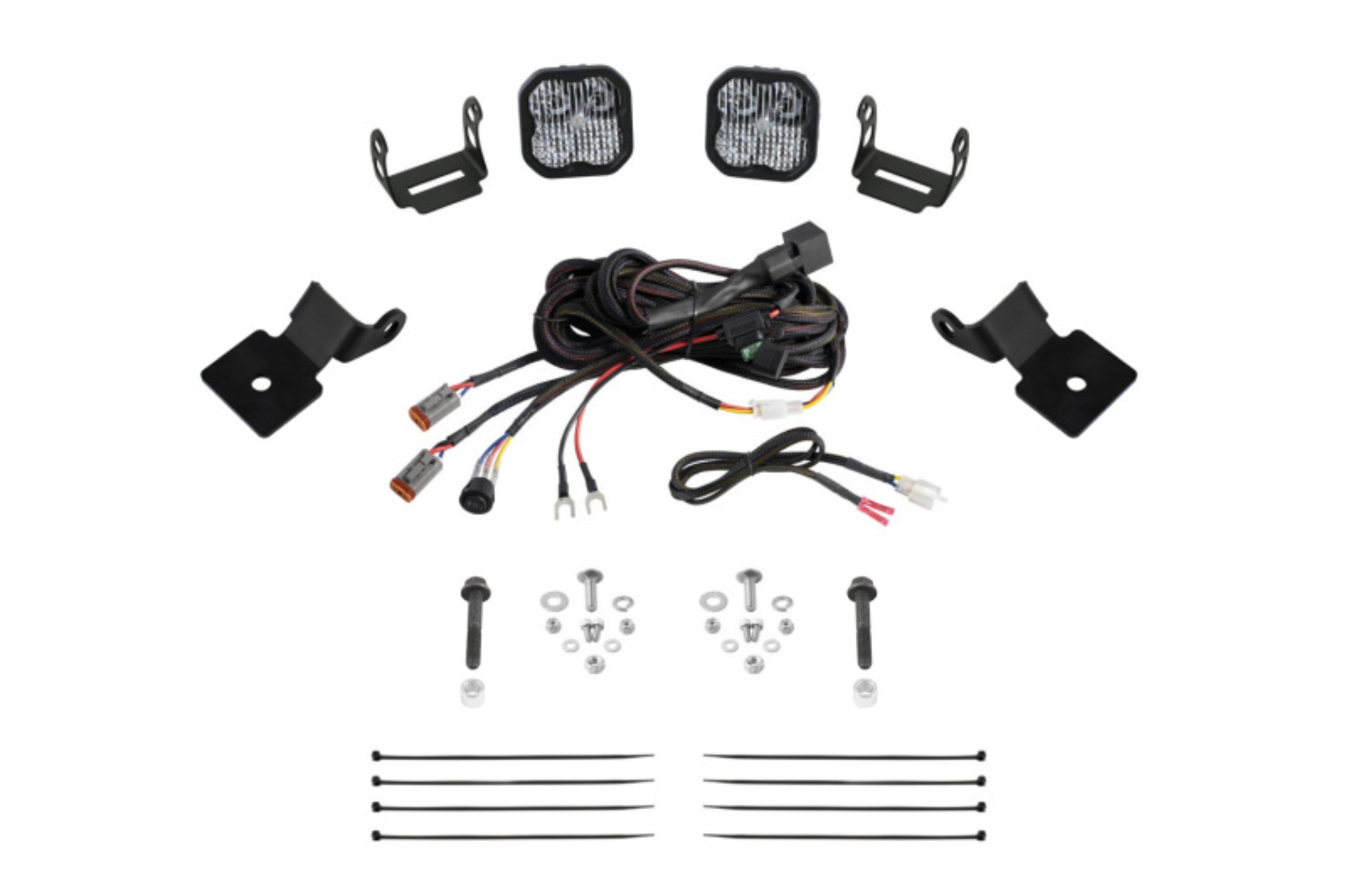 Picture of Diode Dynamics 14-18 Polaris RZR XP Stage Series SS3 A-Pillar Pod Kit - Pro White Combo