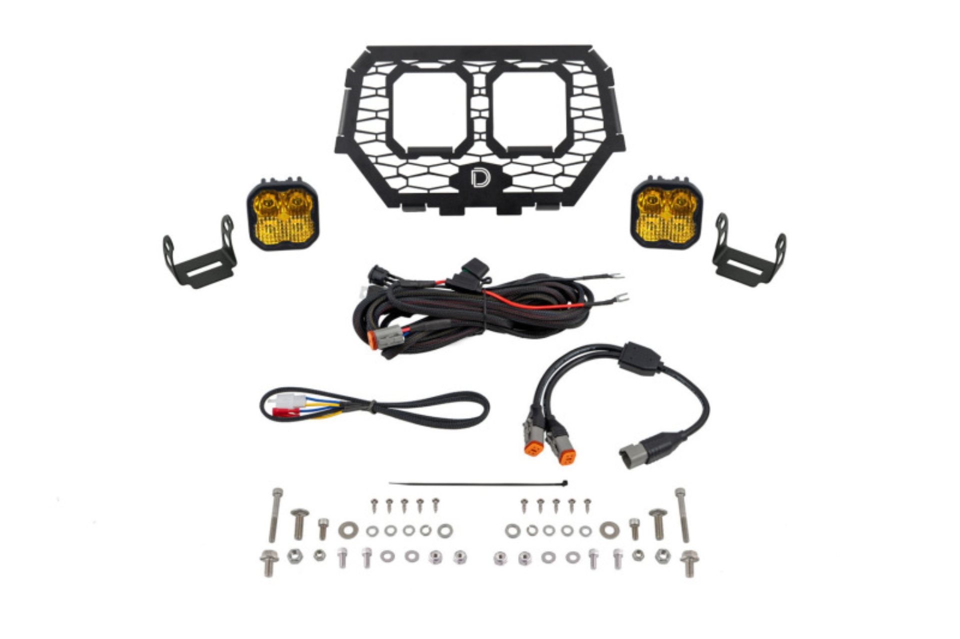 Picture of Diode Dynamics 14-18 Polaris RZR XP Stage Series LED Grille Kit - Pro Yellow Combo