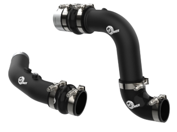Picture of aFe 23-24 Ford F250/F350 Super Duty V8-6.7L BladeRunner 3 In. Aluminum Hot and Cold Charge Pipe- BLK