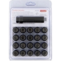 Picture of Raceline Spline Lug Nut Kit with Spline Key 12 x 1.5 - 20 Pack - Black