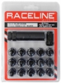 Picture of Raceline Spline Lug Nut Kit with Spline Key 12 x 1.5 - 16 Pack - Black