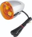 Picture of Bikers Choice Chrome Bullet Rear Turn Signal Single Filament Amber Replaces 67104-83 68977-00