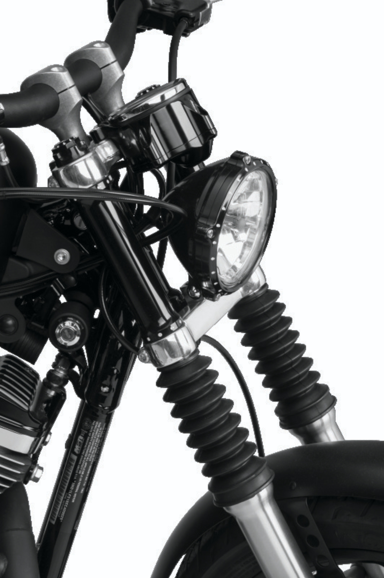Picture of Bikers Choice 39MM Black Short Fork Boots Extended 5in / Collapsed 2.25in (Pair)