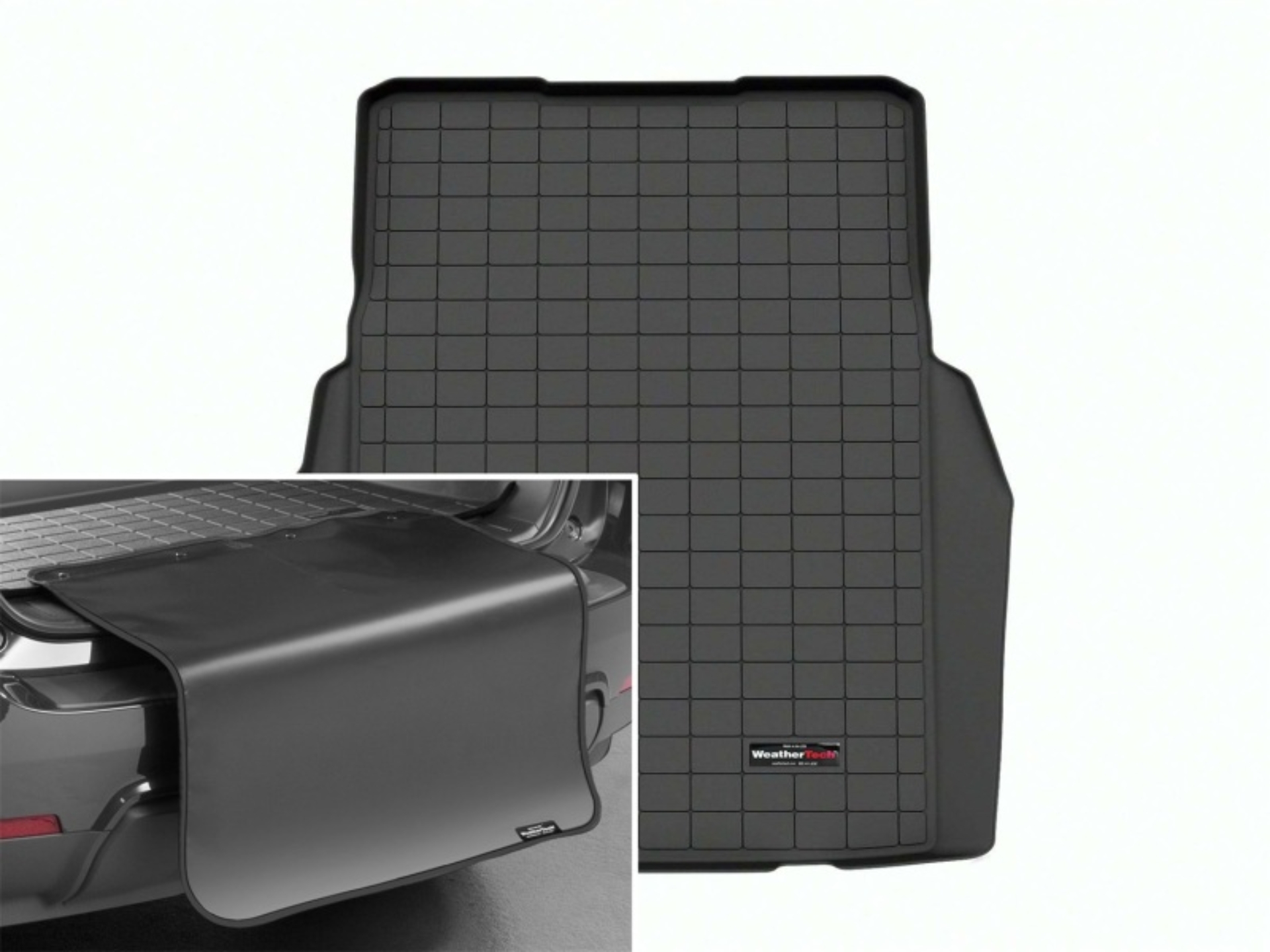 Picture of WeatherTech 2024 BMW i7 M70 Cargo Liners W/ Bumper Protector - Black