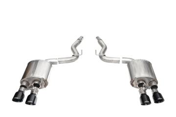 Picture of Corsa 24+ Ford Mustang Dark Horse 5.0L 3in Dual Rear Axle-Back w/Twin 4.5in Black PVD Slash Tips