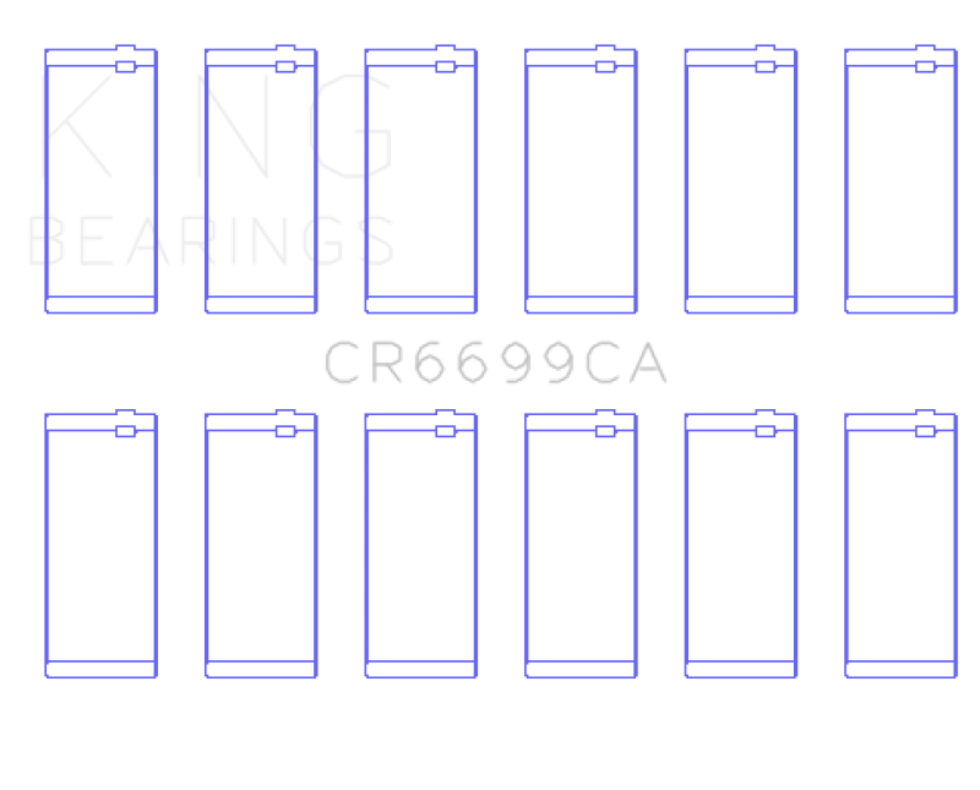 Picture of King 94-02 Dodge Cummins 5.9L Inline 6 Diesel Conventional Coated Rod Bearing Set (Size 1.0mm)
