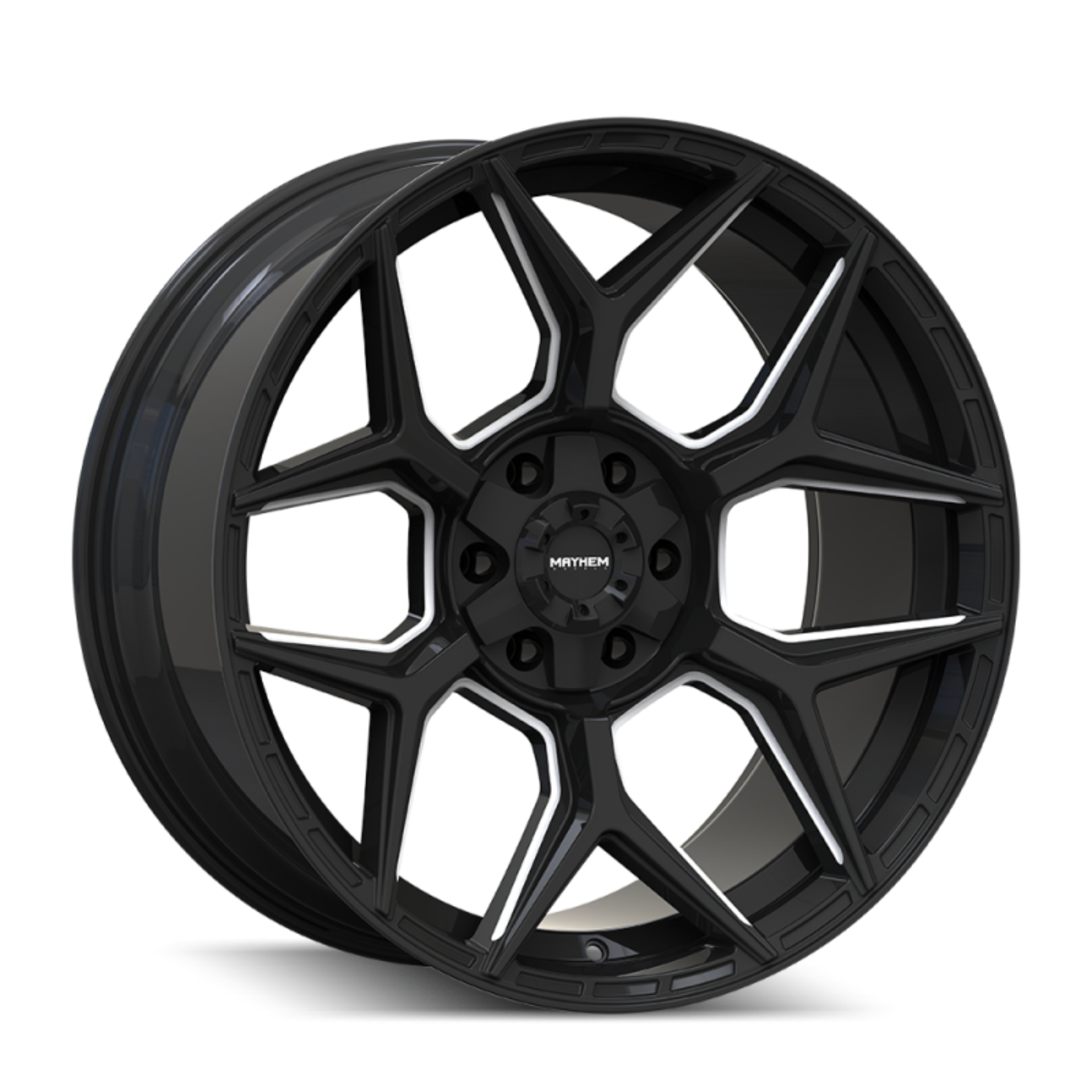 Picture of Mayhem Vanquish 8119 20X9.5 / 5x127/5x139.7 / 0mm Offset / 78.1mm Hub - Gloss Black Milled