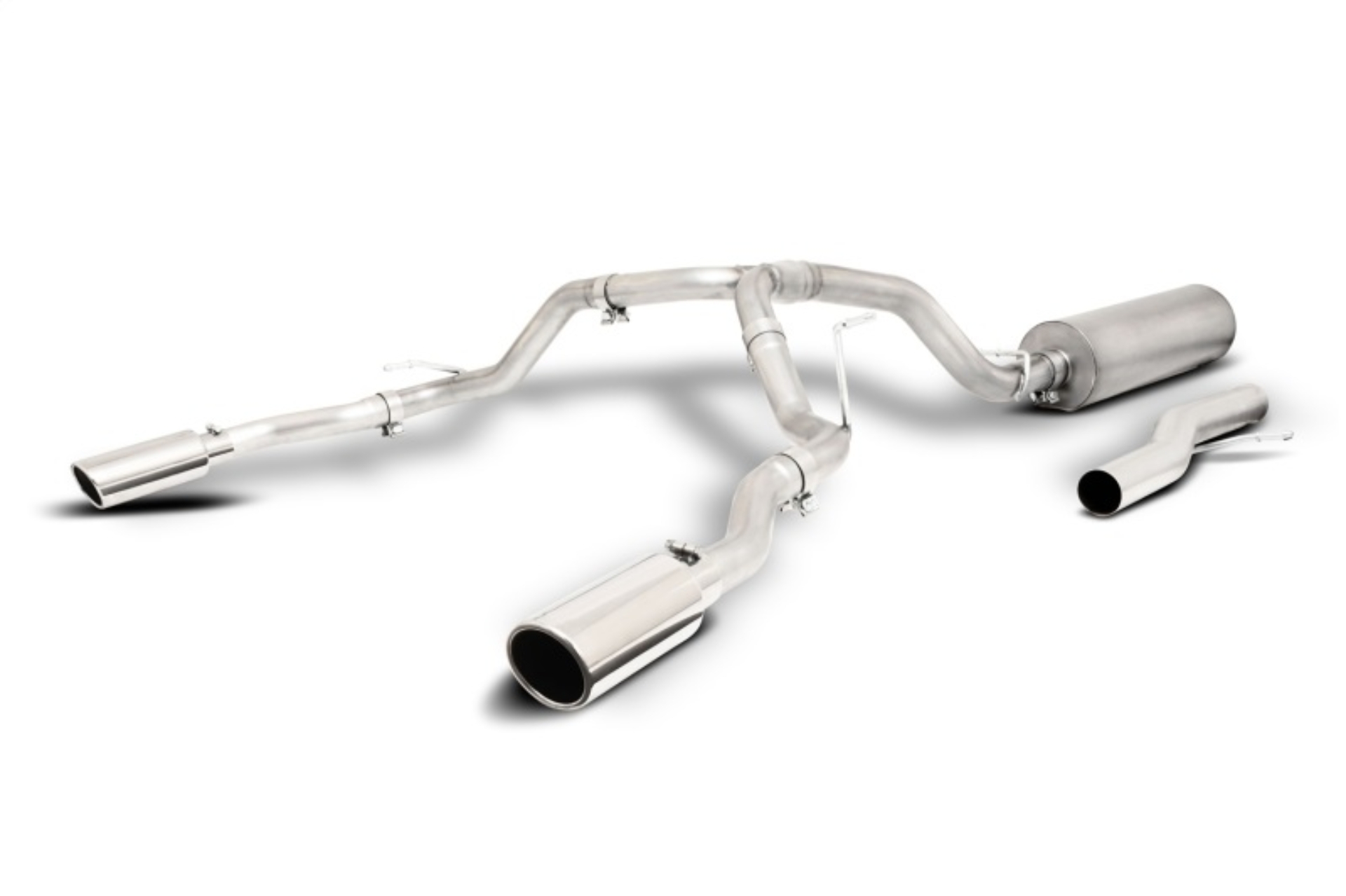 Picture of Gibson 21-22 GMC Yukon XL Denali/Suburban 6.2L 2/4wd Cat-Back Dual Split Exhaust - Stainless