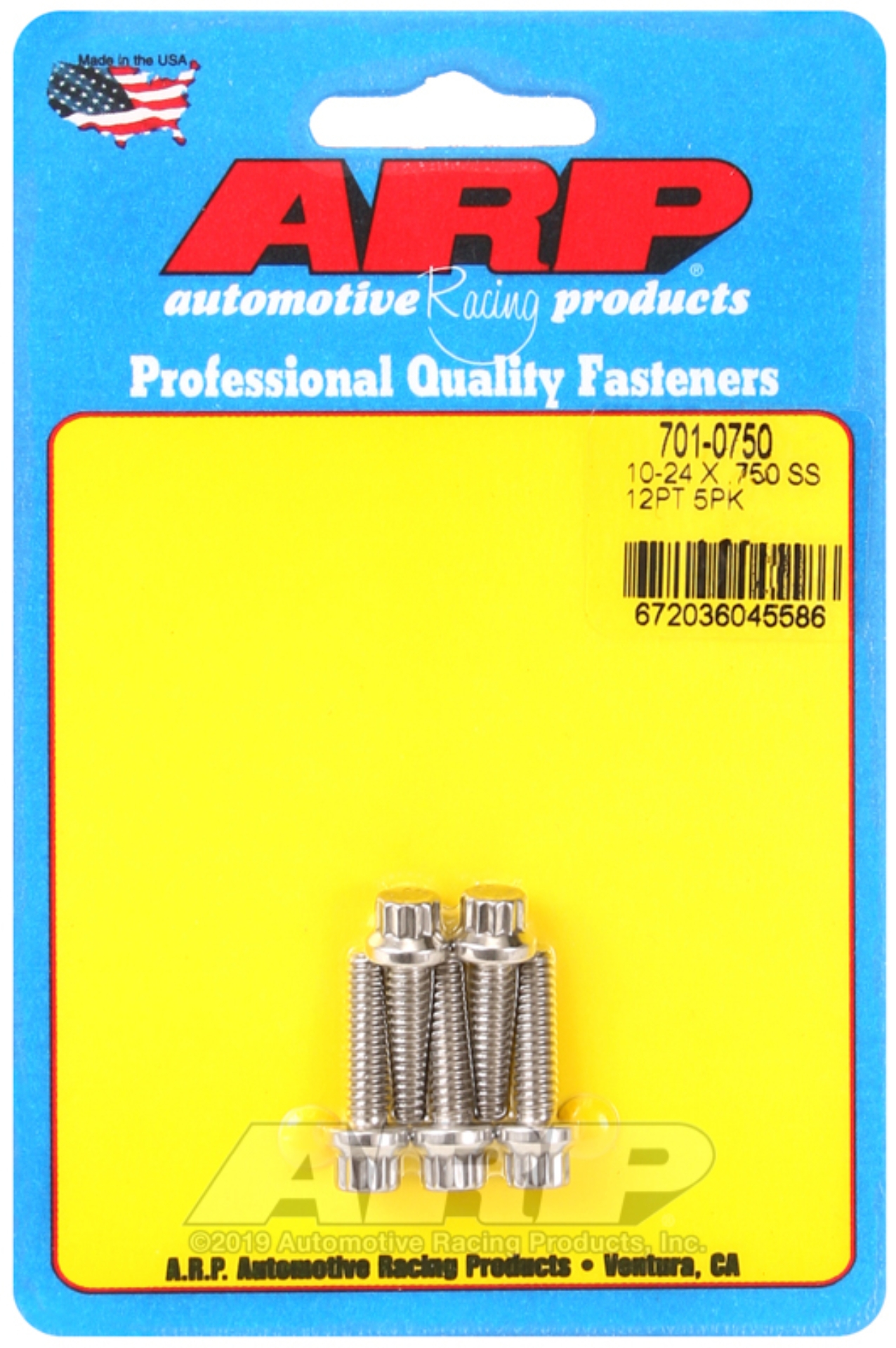Picture of ARP 10-24 x .750 12pt SS Bolts (Pack of 5)