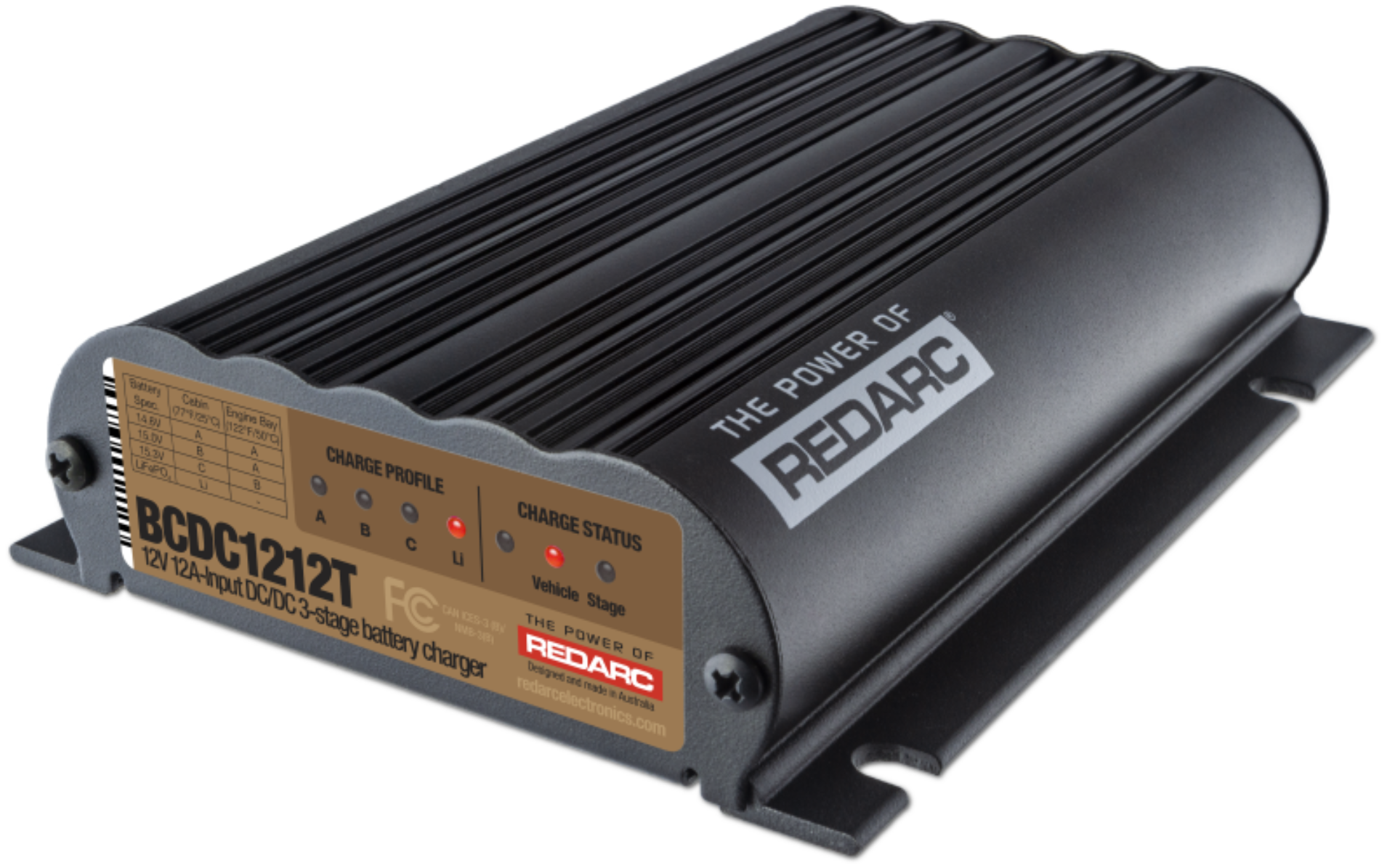 Picture of REDARC DC/DC 3-Stage Vehicle to Trailer Battery Charger - 12A