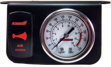 Picture of Kleinn Panel Mounted 160 PSI Gauge w/ an Illuminated RED Momentary Rocker Switch