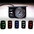 Picture of Kleinn Panel Mounted 160 PSI Gauge w/ an Illuminated WHITE Momentary Rocker Switch