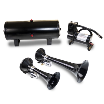 Picture of Kleinn Dual Black Horn Kit w/ 150 PSI Air Compressor / 1.5 gal Air Tank