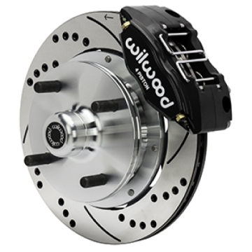 Picture of Wilwood 70-72 Porsche 914 Front Powerlite Brake Kit Drilled & Slotted - Black