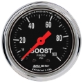 Picture of AutoMeter Gauge Boost 2-1/16in. 100 PSI Mechanical Traditional Chrome