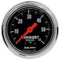 Picture of AutoMeter Gauge Exhaust Pressure 2-1/16in. 60 PSI Mechanical Traditional Chrome