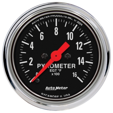 Picture of Autometer Traditional Chrome 2-1/16in 0-1600 Deg F Digital Stepper Motor Pyrometer