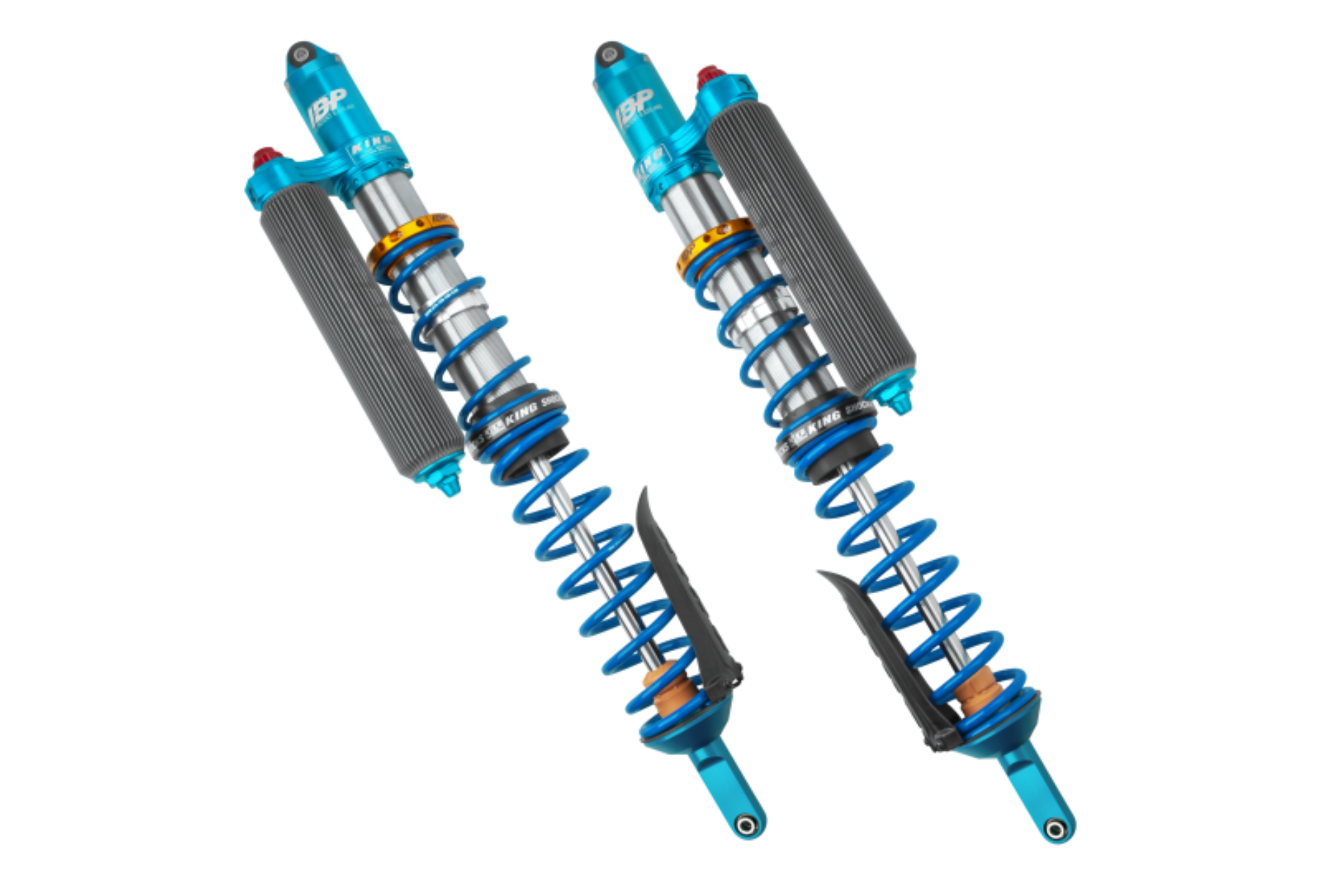 Picture of King Shocks Can Am Maverick R 3.0 Rear Coilover w/ Adj & Finned Res. Mid-Port Swivel