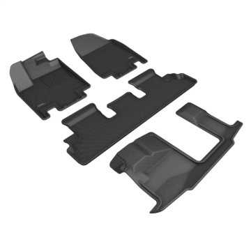 Picture of 3D MAXpider 22-23 Infiniti QX60 7 Seat Kagu Black Floormat- Row 1/2/3