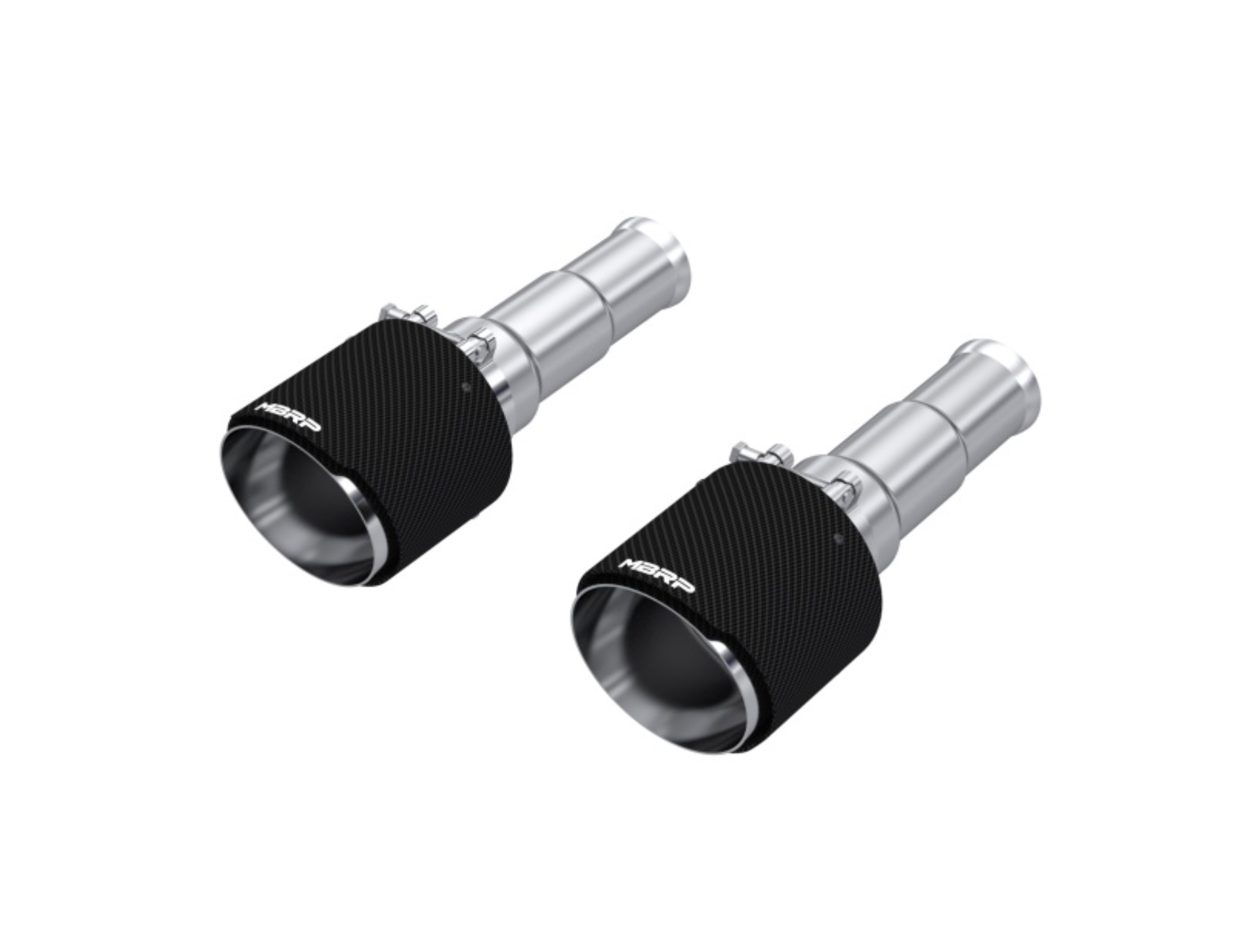 Picture of MBRP 19-24 Ram 1500 5.7L Hemi 3in Inl. 5in OD DW Angle Cut T304 Carbon Exhaust Tips - Pairs