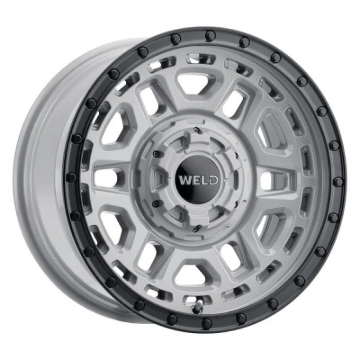 Picture of Weld Off-Road Crux 17x9in / 5x114.3 BP / ET 0 / 78.1mm Bore - Gloss Armor Gray / Satin Black Wheel