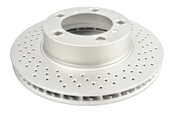Picture of DBA 05-06 Porsche Boxster S (w/Iron Rotor) Coupe Front Right En-Shield OE Drilled Rotor
