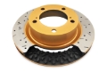 Picture of DBA 15-21 Nissan GT-R Nismo Front Left 5000 Series 2-Piece Drilled Rotor w/Black Hat