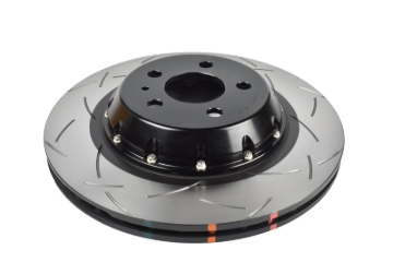 Picture of DBA 17-23 Tesla Model 3 (w/355mm Front Rotor) Front 5000 Series 2-Piece Slotted Rotor w/Black Hat